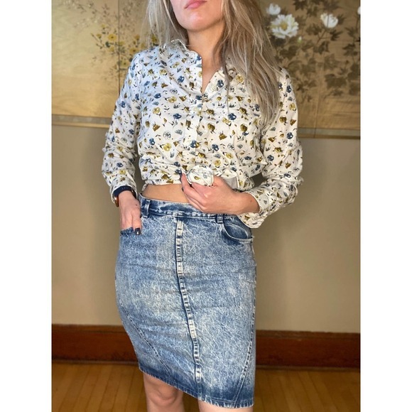 VINTAGE Candies Denim Mini Skirt 6 - Picture 1 of 6